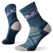 Ženske čarape Smartwool Hike Light Cushion Zig Zag Valley Mid Crew Socks plava/siva