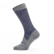 Vodootporne čarape SealSkinz WP All Weather Mid Length plava/siva NavyBlue/GrayMarl
