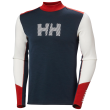 Muške funkcionalne majice Helly Hansen Lifa Merino Midw Logo bijela/plava Offwhite