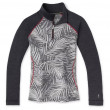 Ženska termo majica Smartwool W Merino 250 Bl Pattern 1/4 Zip Boxed crna/siva LightGrayPinwheel