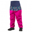 Softshell hlače za mališane s runom Unuo Softshell vzor ružičasta