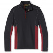 Muške funkcionalne majice dugih rukava Smartwool M Merino Sport 150 Long Sleeve 1/4 Zip crna/crvena TibetanRedHeatherBlack