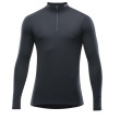 Muška majica Devold Hiking Half Zip Neck crna Black