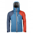 Muška jakna Ortovox 3L Ortler Jacket plava/narančasta BlueSea