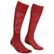 Ženske čarape Ortovox W's Ski Compression Socks boja vina DarkBlood