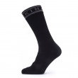 Vodootporne čarape SealSkinz Waterproof Warm Weather Mid Length with Hydrostop crna/siva Black/Grey