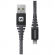 Kabeli za punjenje i sinhronizaciju Swissten Kevlar USB/Lightning 1,5 m tamno siva