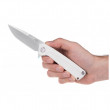 Nož Acta non verba Z100 Stonewash/Plain Edge G10 bijela White