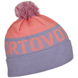 Kapa Ortovox Bobble Knit Beanie Ružičasta/ljubičasta Blossom