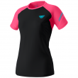 Ženska majica Dynafit Alpine Pro W S/S Tee crna/ružičasta FluoPink