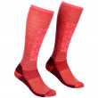 Ženske podkoljenice Ortovox W's Ski Compression Long Socks crvena Blush