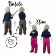 Softshell hlače za mališane s runom Unuo Softshell vzor