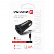 Auto adapter Swissten Car Charger + USB-C Cable