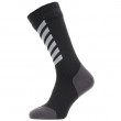 Vodootporne čarape SealSkinz WP All Weather Mid + Hyd crna/siva Black/Grey/White