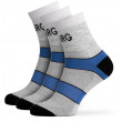 Ženske čarape Warg MID Wool 3-pack siva/plava SvSedaCernoModraCerna