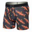 Bokserice Saxx Quest Qdm Boxer Brief Fly crna/narančasta coho-black