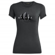 Ženska majica Salewa Lines Graphic Dry W T-Shirt. crna/siva