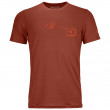 Muške funkcionalne majice Ortovox 185 Merino Logo Spray TS narančasta ClayOrange