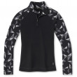 Ženska termo majica Smartwool W Merino 250 Bl Pattern 1/4 Zip Boxed crna/bijela BlackPinwheel