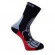 Čarape Progress 8MB Merino crna/crvena Black/Gray/Red