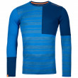 Muška funkcionalna majica Ortovox 185 Rock'N'Wool Long Sleeve plava JustBlue