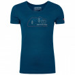 Ženska termo majica Ortovox W's 140 Cool Vintage Badge T-Shirt plava