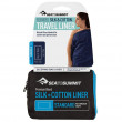 Podstava za vreću za spavanje Sea to Summit Silk+Cotton Liner Standard Rec plava NavyBlue