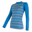 Ženska majica Sensor Merino Wool Active dugi r. plava BlueStripes