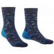 Muške čarape Bridgedale Hike MW MP Boot plava Denim/Blue/