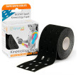 Kinesio trake BronVit Sport Kinesio Tape děrovaný crna