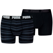 Muške bokserice Puma Everyday Striped Boxers 2P crna Black