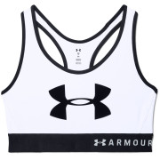 Sportski grudnjak Under Armour Mid Keyhole Graphic bijela White/White/Black