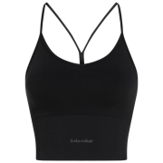 Sportski grudnjak Icebreaker Merino Blend 260 Seamless Rib Strappy Tank crna BLACK