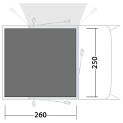 Podloga pod šator Outwell Footprint Talladega Air
