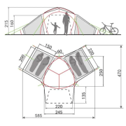 Obiteljski šator za 4 osobe Vaude Badawi 4P