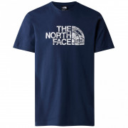 Muška majica The North Face M S/S Woodcut Dome Tee plava Summit Navy