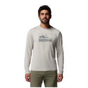 Muška majica Columbia Parsons Point™ Ls Graphic Tee bež Dark Stone Heather Framed Peakscape