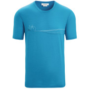 Muške funkcionalne majice Icebreaker Men Tech Lite II SS Tee Cadence Paths plava
