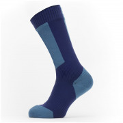 Vodootporne čarape SealSkinz WP Cold Weather Mid Lenght + Hydrostop plava NavyBlue/Red