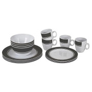 Set posuđa Bo-Camp Dinner set 16 bijela/siva White/Gray