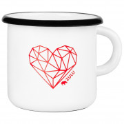 Šalica Zulu Cup Heart bijela/crvena