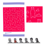 Dječji višenamjenski šal Sensor Tube Bears ružičasta Pink