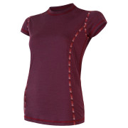 Ženska termo majica Sensor Merino Air kr.rukav Ljubičasta DarkBurgundy