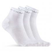Čarape Craft Core Dry Mid 3-Pack bijela White