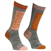 Ženske čarape Ortovox Free Ride Long Socks W siva/narančasta