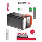 Power bank eksterne baterije Swissten Power Line 60000 mAh 65W