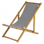 Stolice Bo-Camp Beach Chair Soho crna/bijela Black/White