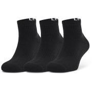 Čarape Under Armour Core QTR 3PK crna Black/White