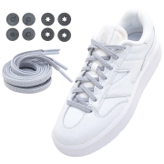 Vezice za cipele Lock Laces Flat siva Flat Gray