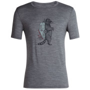 Muška majica Icebreaker Men Tech Lite II SS Tee Waschbar Wandering siva